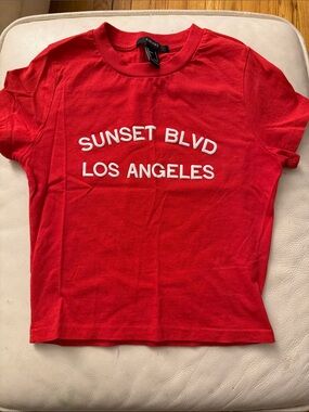 Forever 21 Red 'Sunset BLVD Los Angeles' Graphic Tee